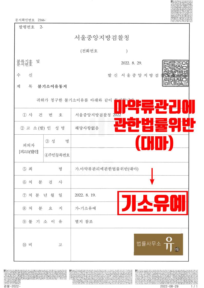 던지기수법으로 대마 매수한 사건(대마)-기소유예 이미지 2