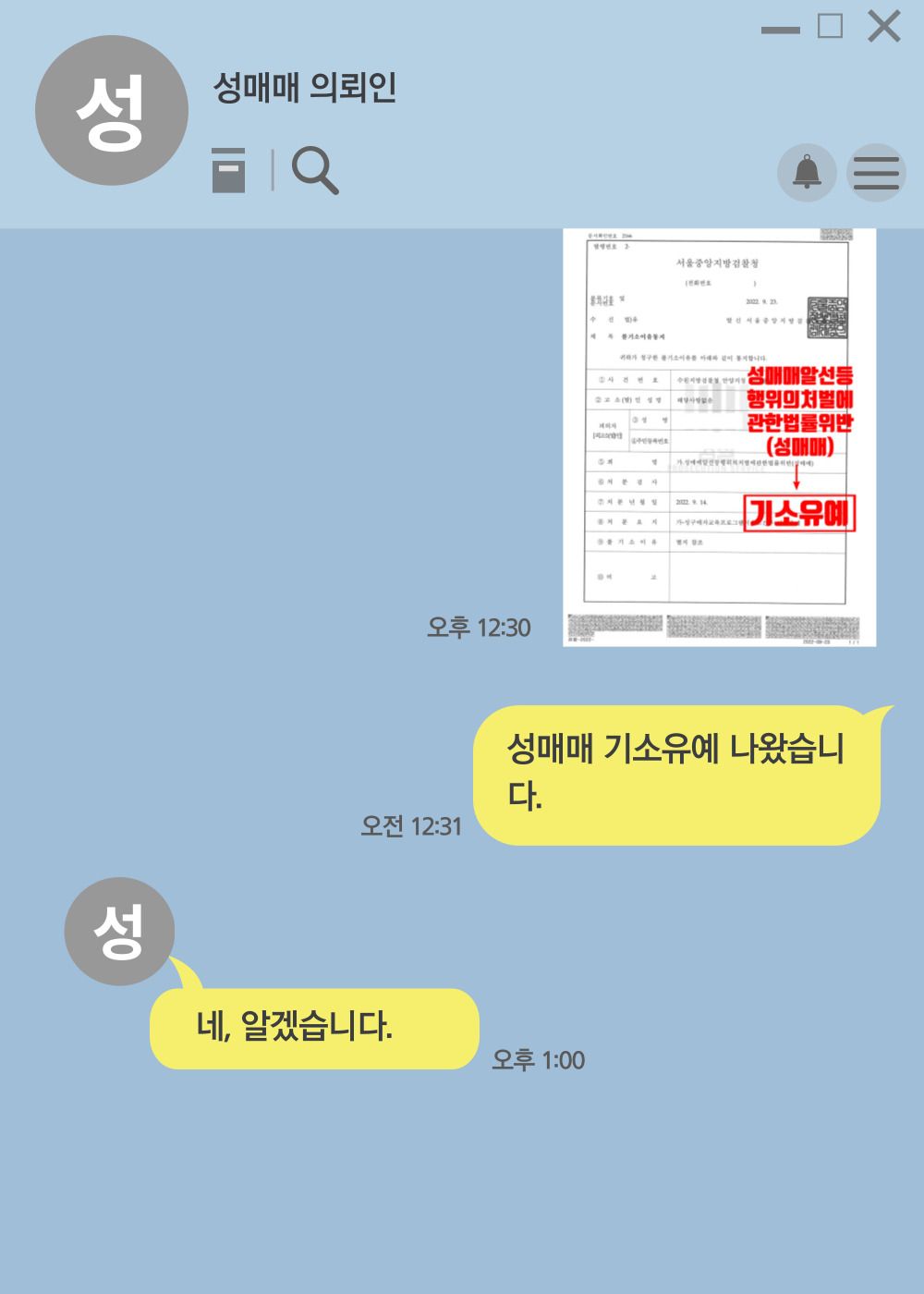 성매매 여성에게 대금 지불 후 성매수한 사건(성매매)-기소유예 이미지 3