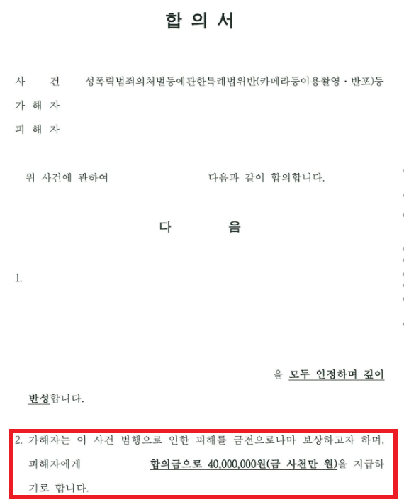 [피해자대리] 고소 전 합의, 몰카 피해 4000만 원 합의 | 로톡
