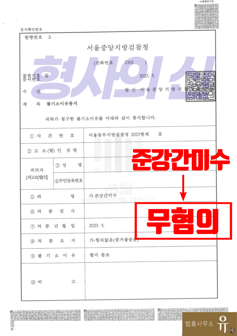 [형사의 신] 직장동료와 술자리 후 준강간 혐의 -무혐의 불기소 이미지 2