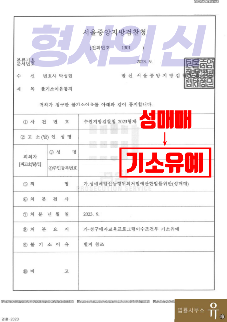 [형사의 신]오피스텔 유사성행위 성매매한 혐의-기소유예 이미지 2