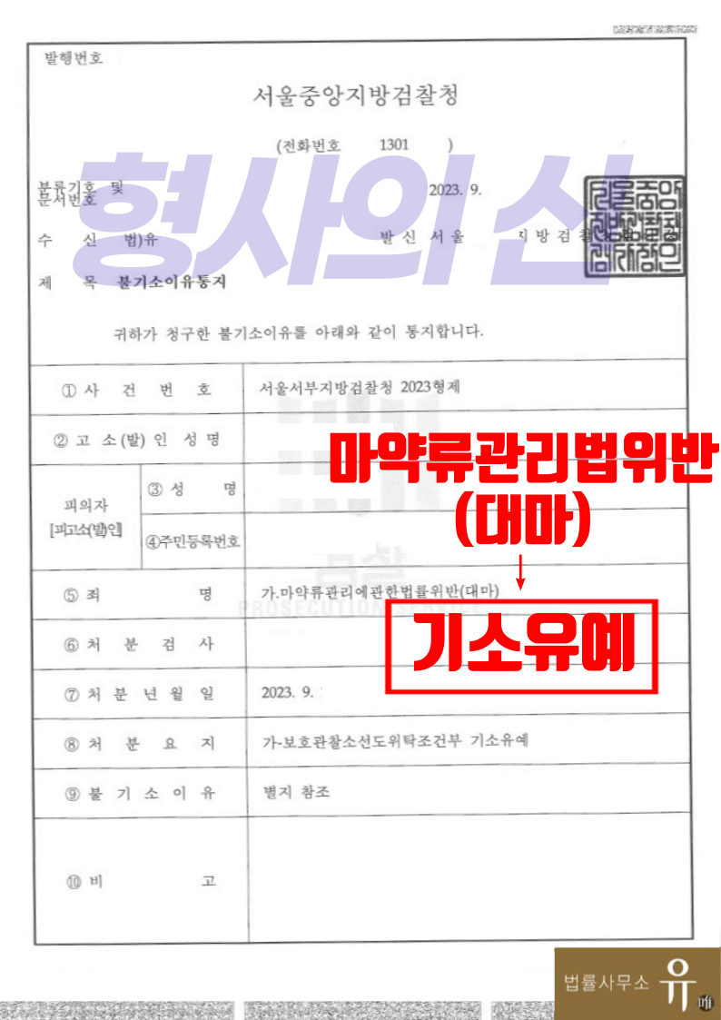 던지기로 액상대마 매수하여 투약한 혐의-마약류관리법위반 기소유예 이미지 2