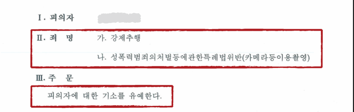 강제추행 및 카메라등이용촬영죄 기소유예 이미지 1