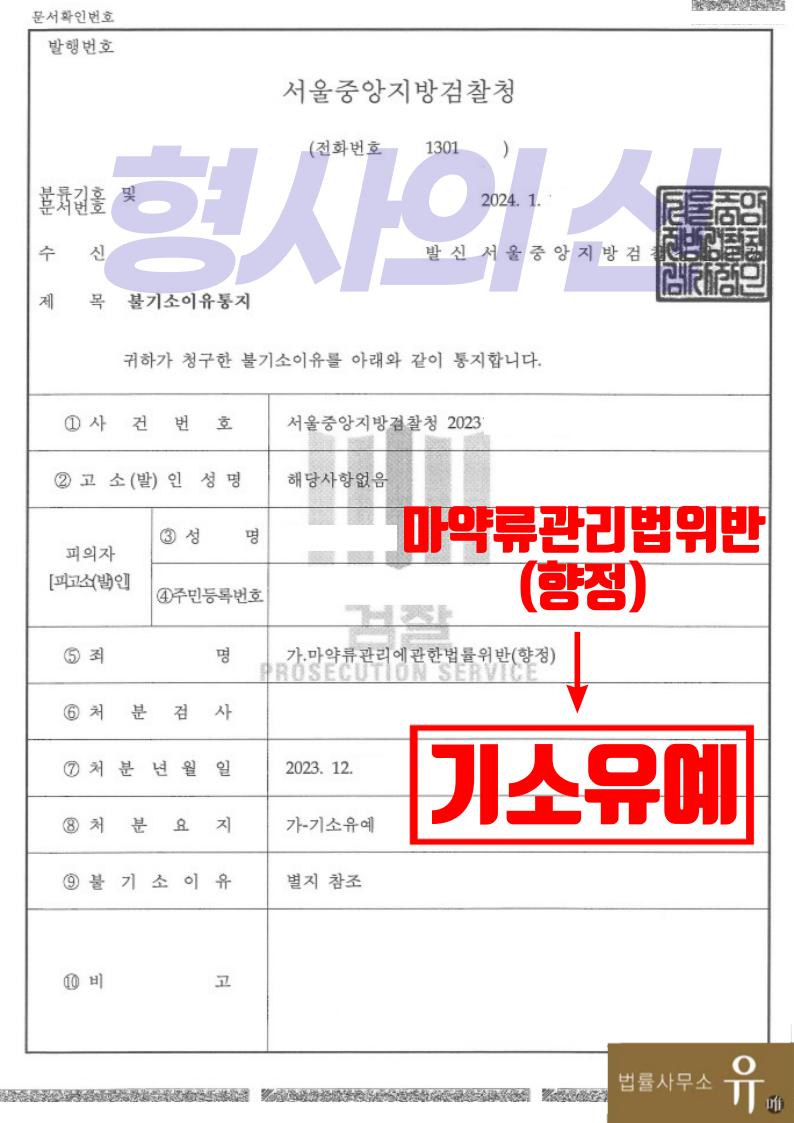 [언론보도사건]지인제의로 수차례 필로폰투약, 케타민소지-기소유예 이미지 2