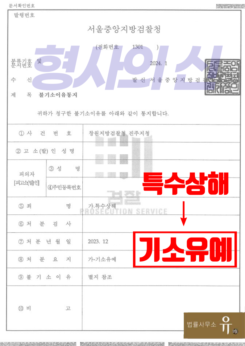 친언니와 가족 간 말다툼중 철제독서대로 특수상해한 혐의-기소유예 이미지 2