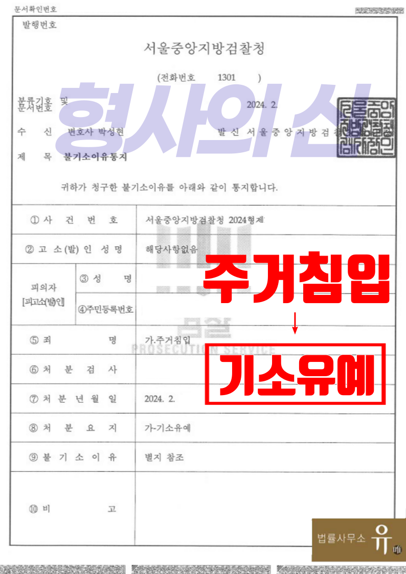 술에 취해 주거침입 혐의 받은 전문직준비생 사건-기소유예 이미지 2