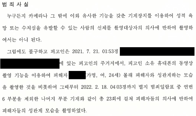 [카메라등이용촬영] 1심 징역 실형 2심에서 집행유예로 방어 이미지 1