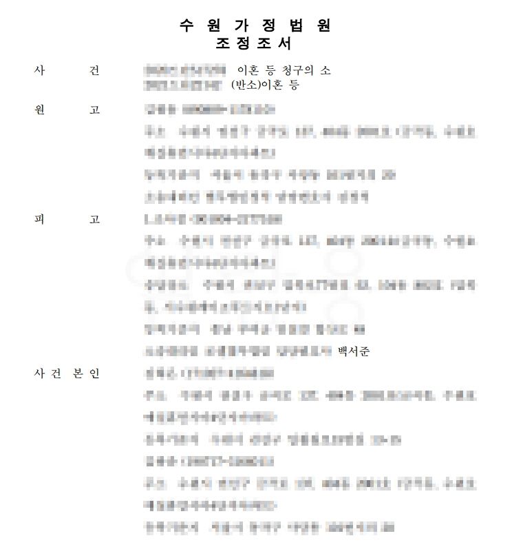 이혼 등 - 조정성립 (외도) 이미지 1