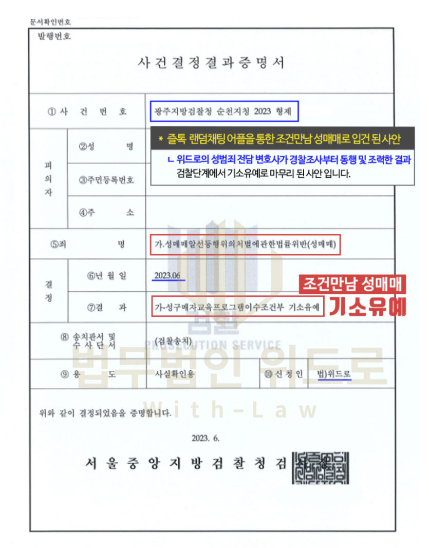 성매매 기소유예_광주기방검찰청 순천지청 이미지 2