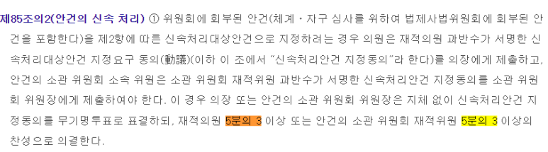 국회의원 선거 의석수에 따른 법률 권한의 차이 이미지 2