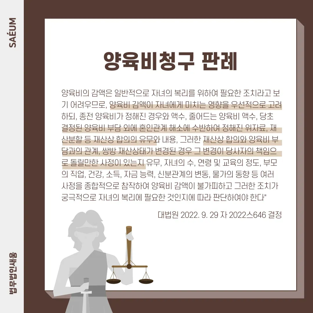 양육비감액청구한 남편, 감액할 수 있을까? 이미지 3