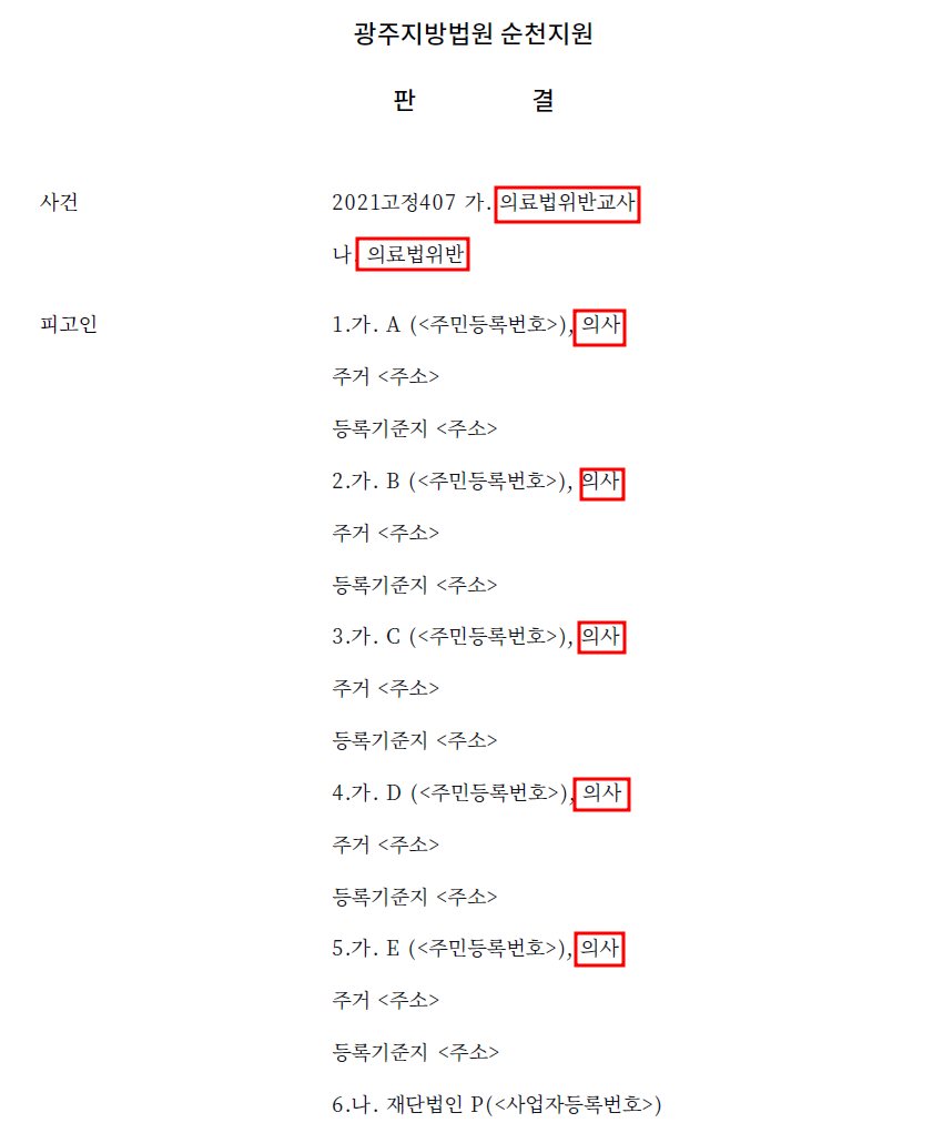 [ 선고유예 ] - 무면허 의료행위 교사 등 의료법 위반 이미지 1