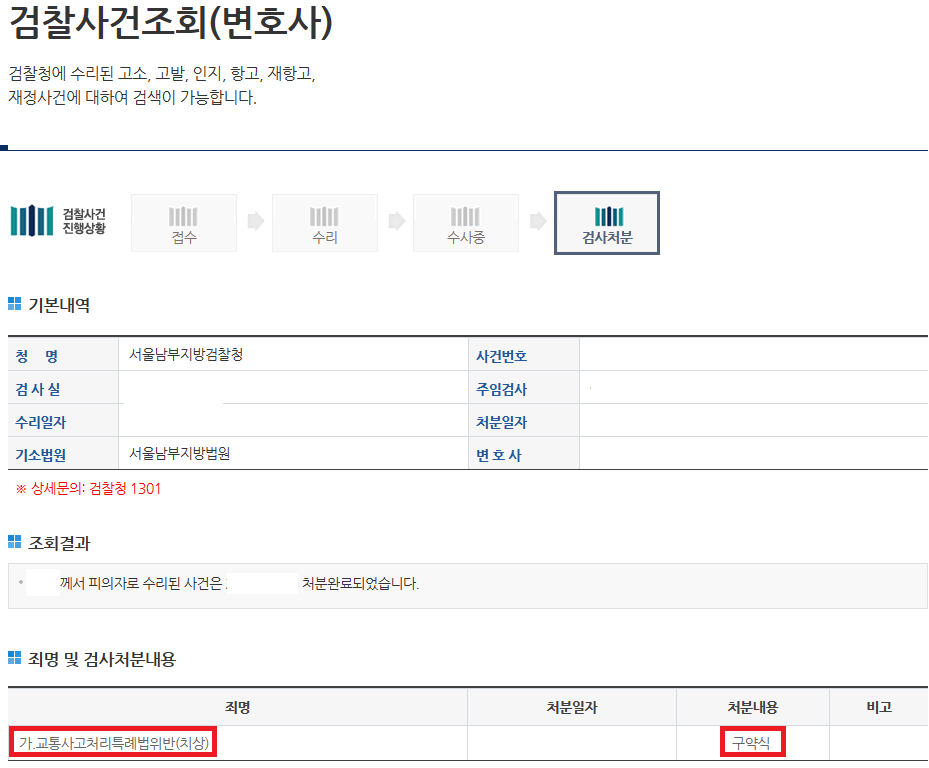 12대 중과실 중상해 교통사고 성공사례, 구약식 벌금 이미지 2