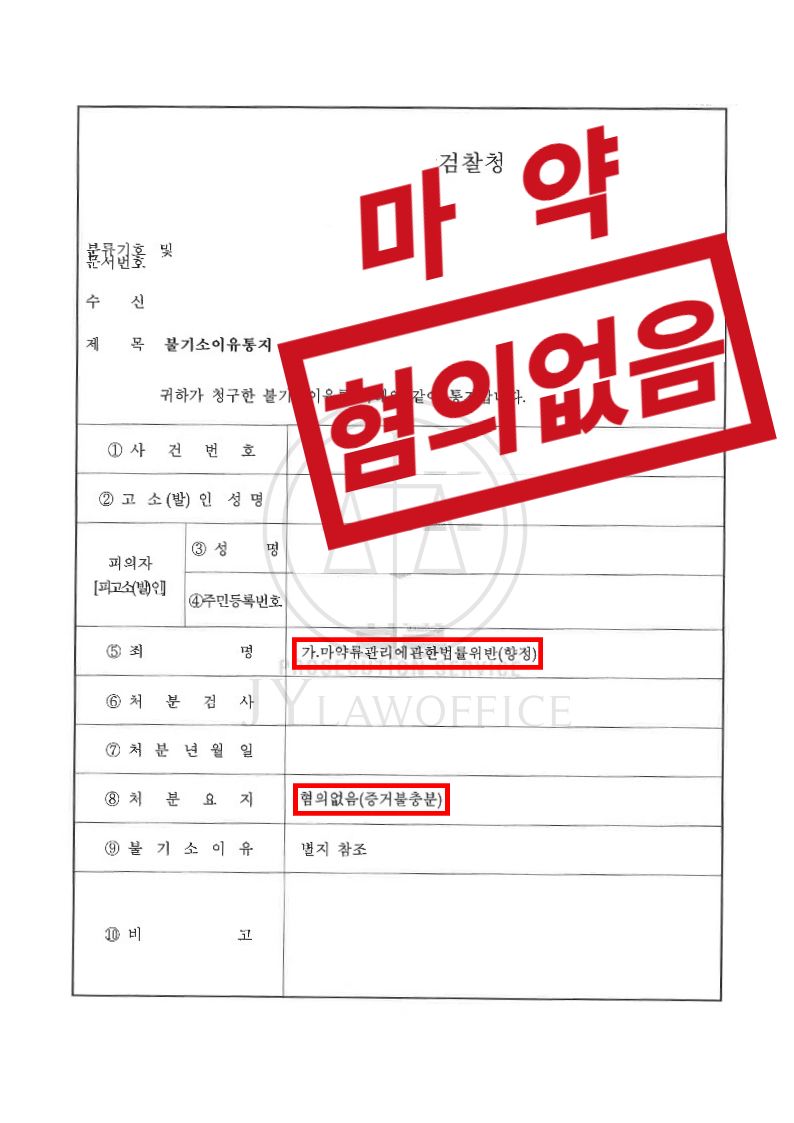 마약(향정), '혐의없음' 받는 방법 이미지 1