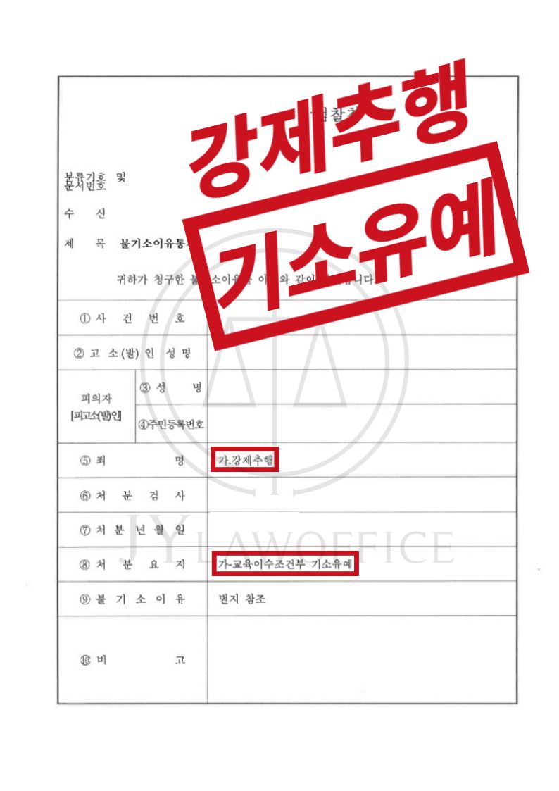 강제추행, 한 순간에 범죄자 낙인!? 최종 기소유예 이미지 1