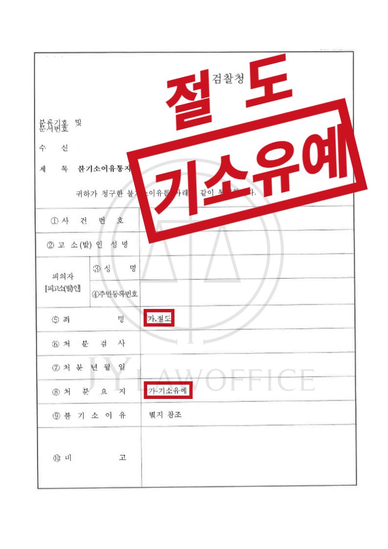 절도, 고의적인 범행이었으나 최종 기소유예 이미지 1