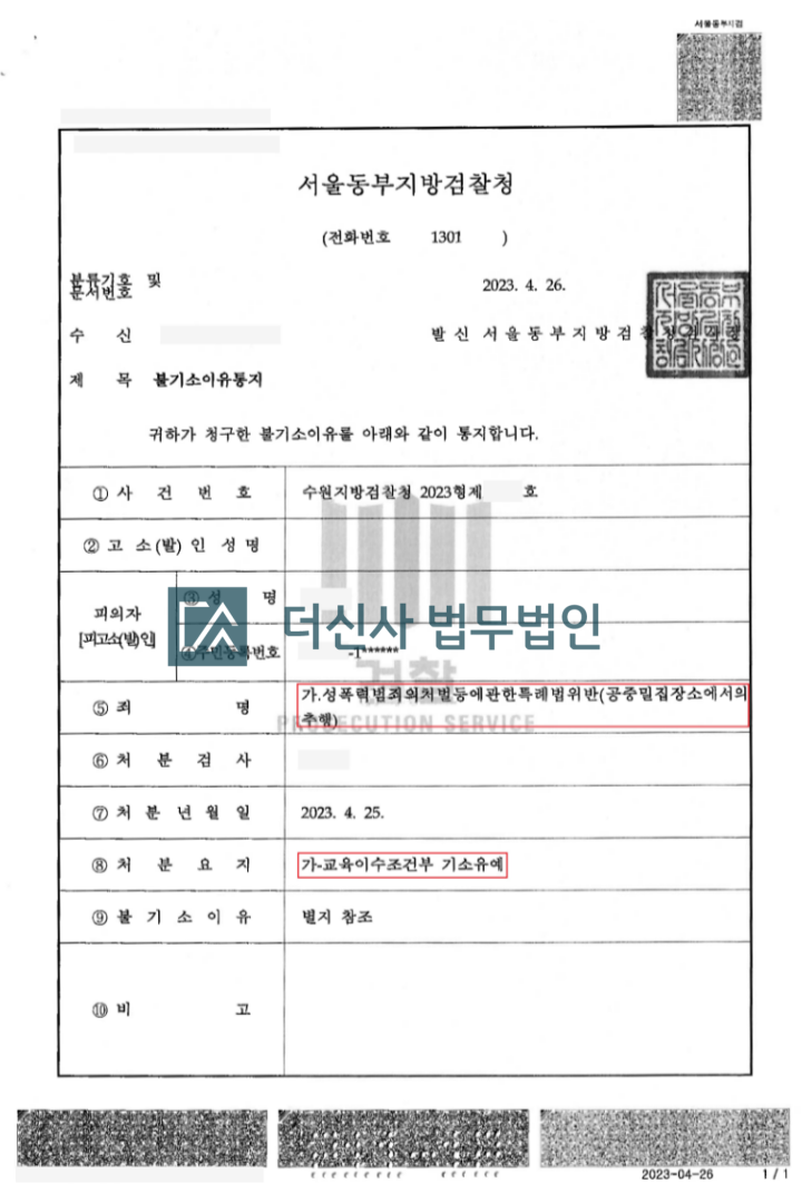 공중밀집장소에서의추행(기소유예) [서울동부지방검찰청] 이미지 2
