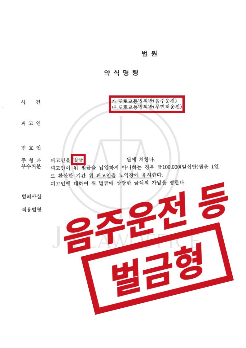 무면허운전/음주운전, 동종 전과 있지만 재판 없이 종결 이미지 1