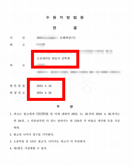 사이버명예훼손 민사소송 승소!! 이미지 1