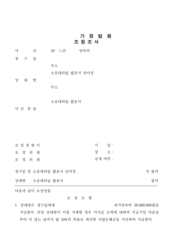 오래 전 이혼하고 자녀가 성년인데 과거양육비를 받을 수 있나요? 이미지 1