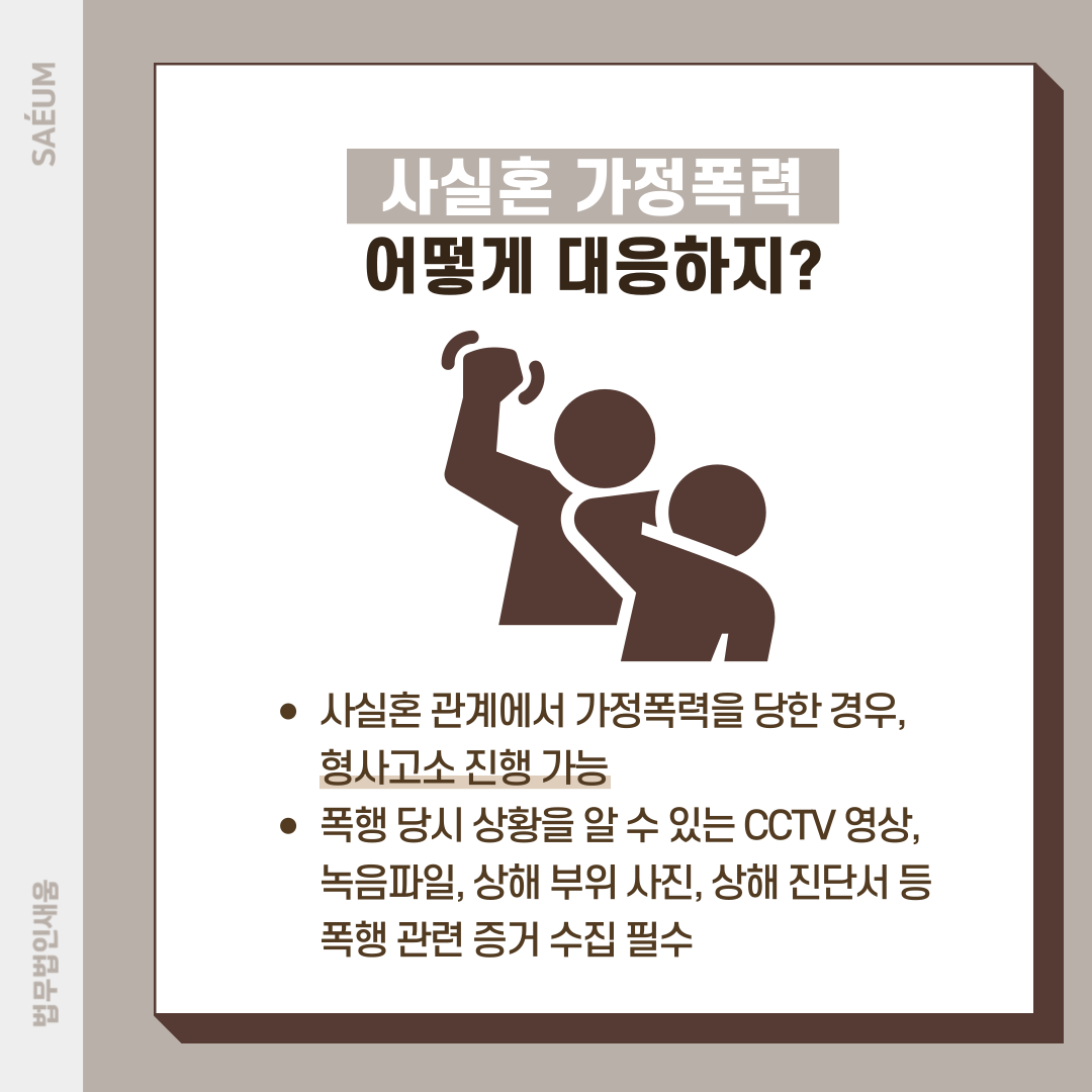 사실혼 배우자의 가정폭력 대응방안 이미지 1