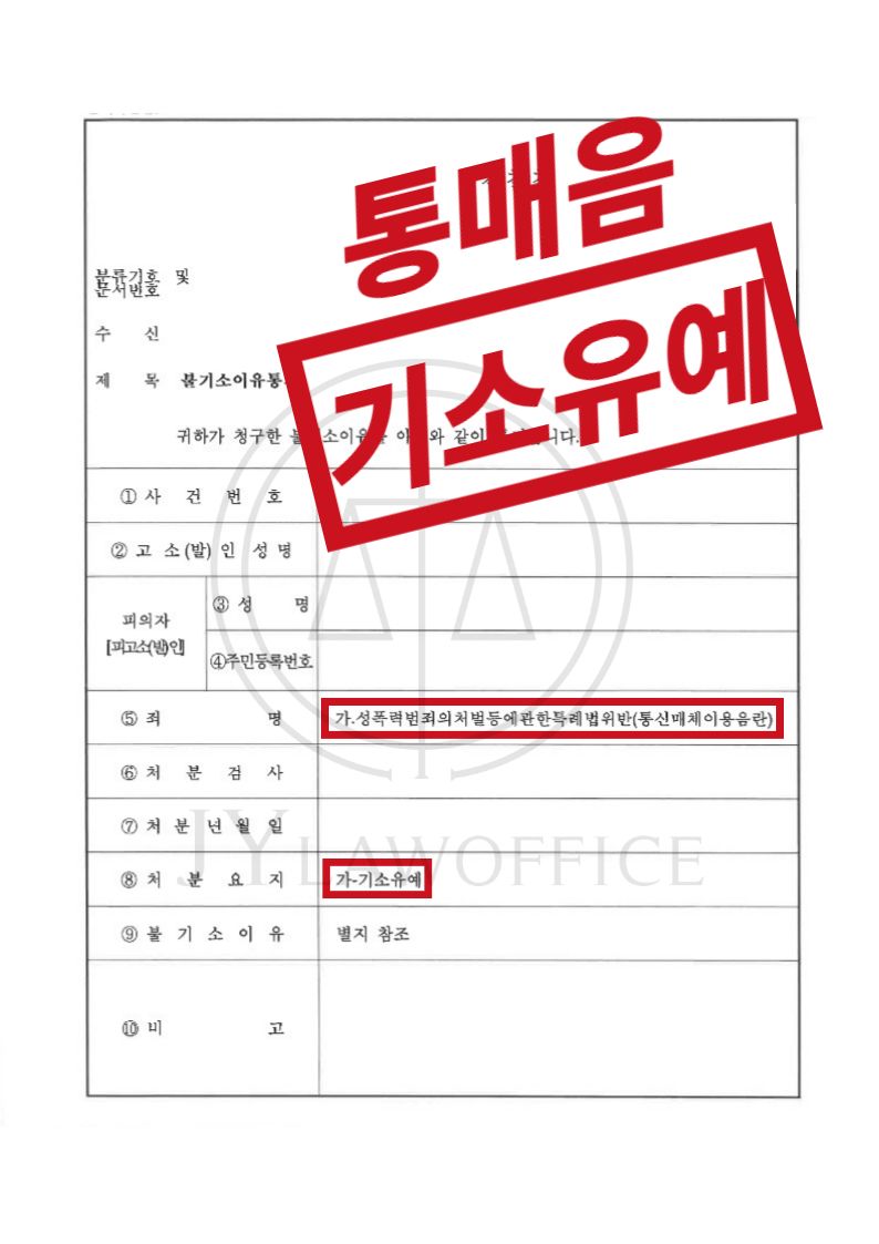 통신매체이용음란죄, 기소유예 이미지 1