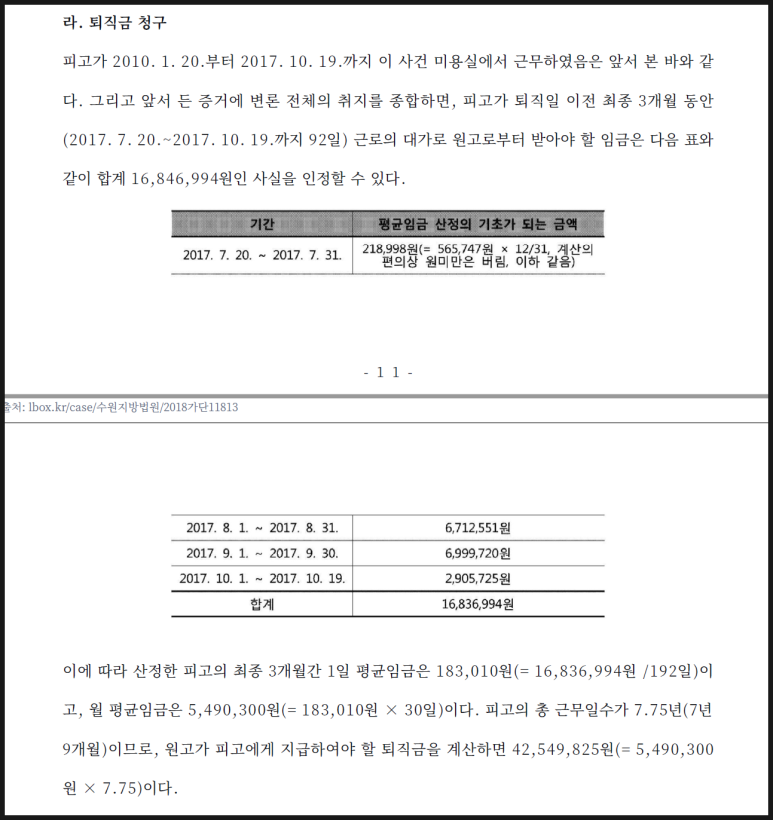 헤어디자이너 헬스트레이너 퇴직금 받을 수 있을까 이미지 4