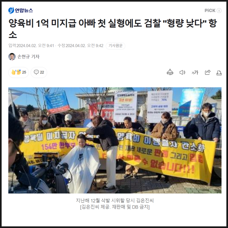 양육비 미지급 아빠 첫 실형 선고 이미지 2