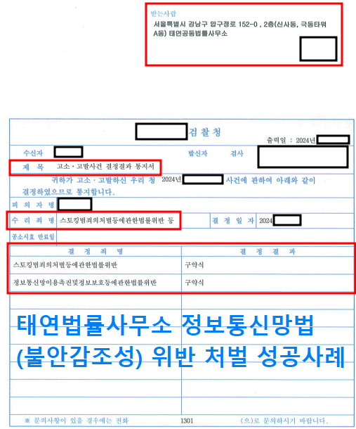 [성공사례] 정보통신망법 위반(불안감조성) 전문변호사와 성공! 이미지 2