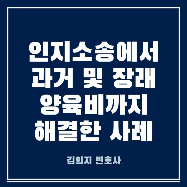 미혼모 인지청구소송으로 과거양육비, 장래양육비까지 받아낸 사례 이미지 1
