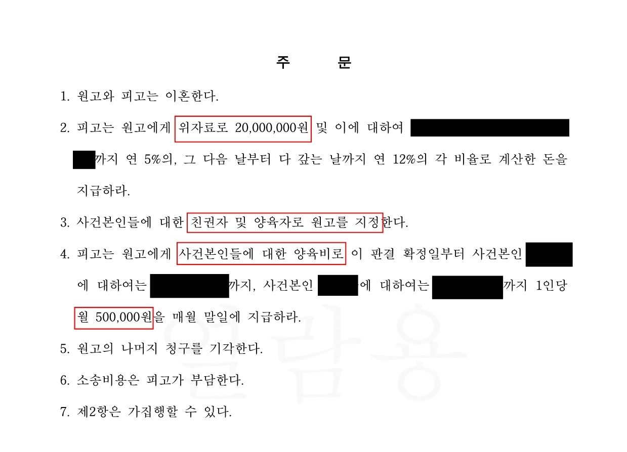 [이혼] 위자료, 재산분할, 양육비 이미지 2