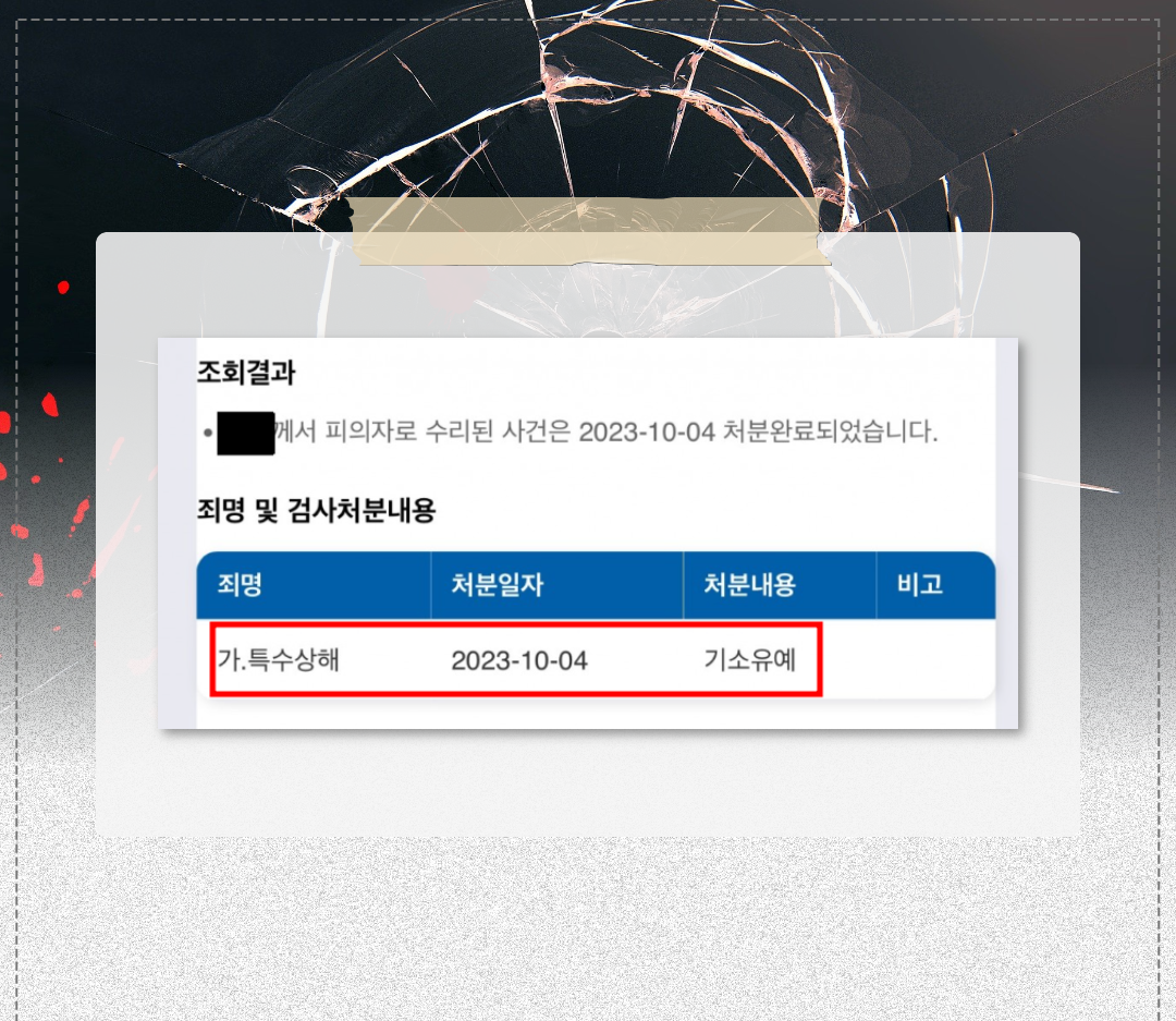 특수상해(집행유예기간 중 범행) 기소유예 방어성공! 이미지 1
