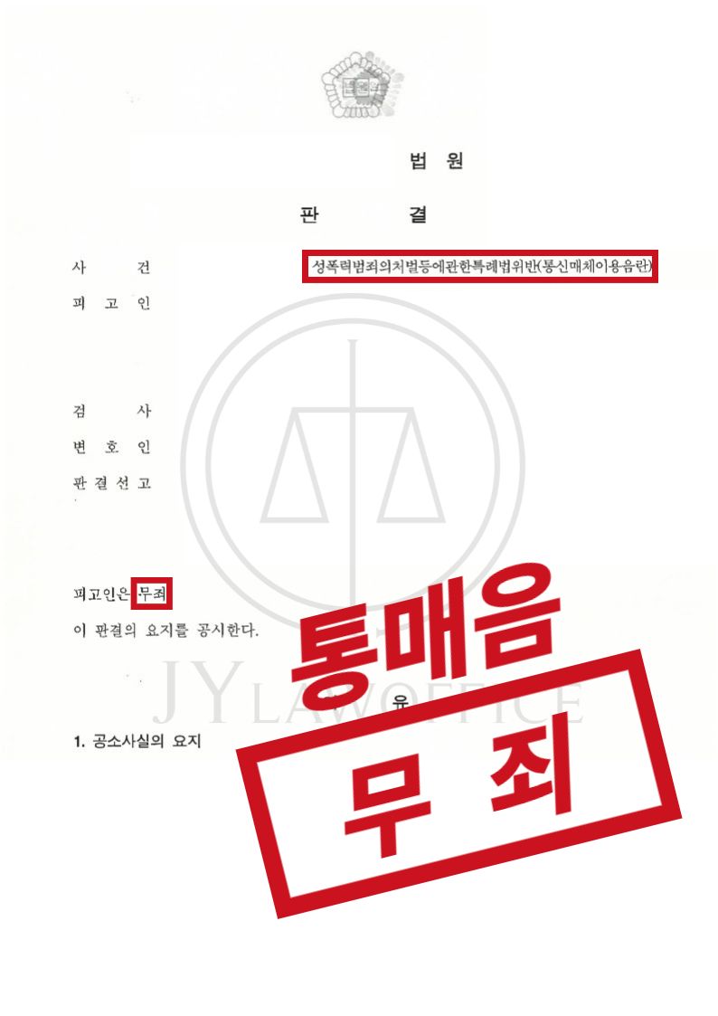 통신매체이용음란죄, 무죄 판결 이미지 1