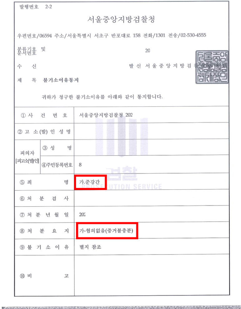 유흥업소(룸싸롱)에서 여종업원을 준강간한 혐의 이미지 1