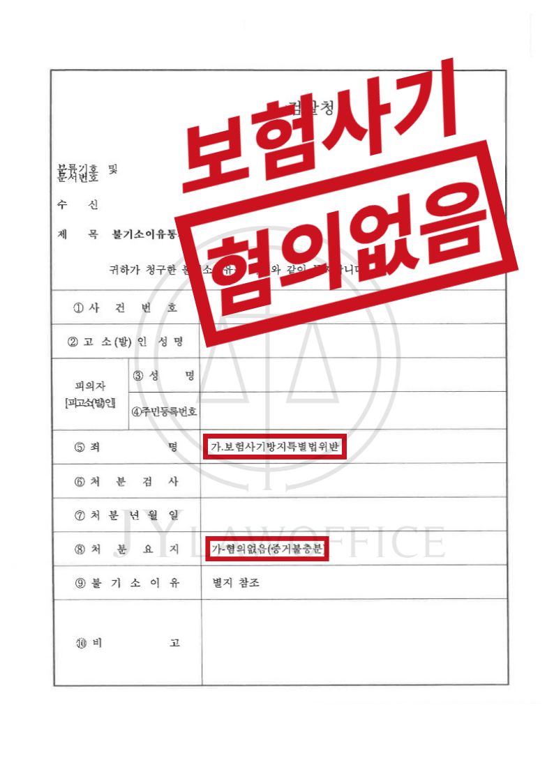 보험사기, 결백하다면 강하게 피력! '혐의없음' 이미지 1