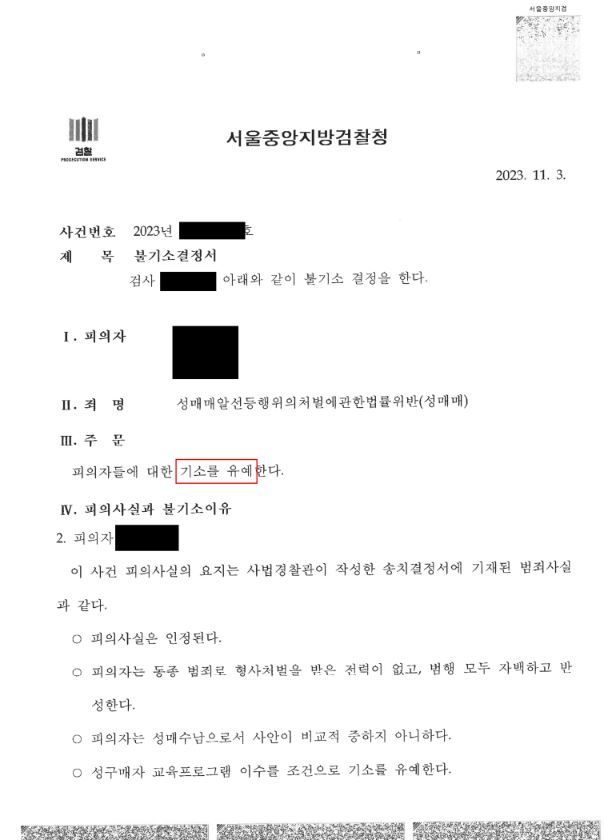 성매수 성매매 기소유예 이미지 1