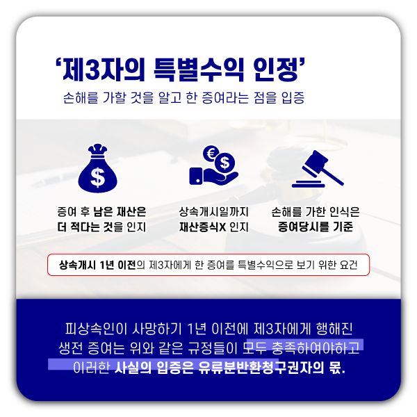제3자에게 생전증여된 재산과 특별수익의 인정요건 이미지 3