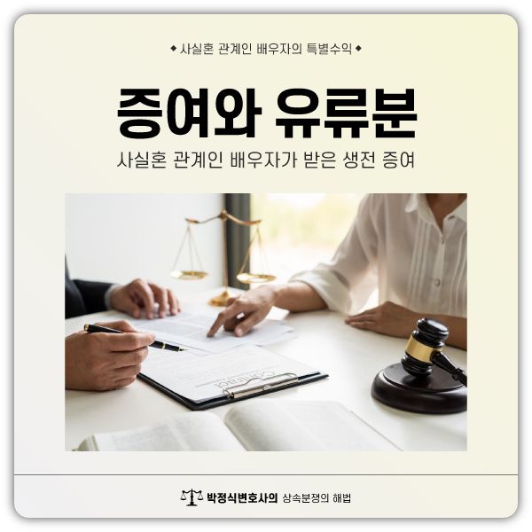 사실혼 관계인 새어머니의 증여재산에 대한 유류분 청구 사례 이미지 1