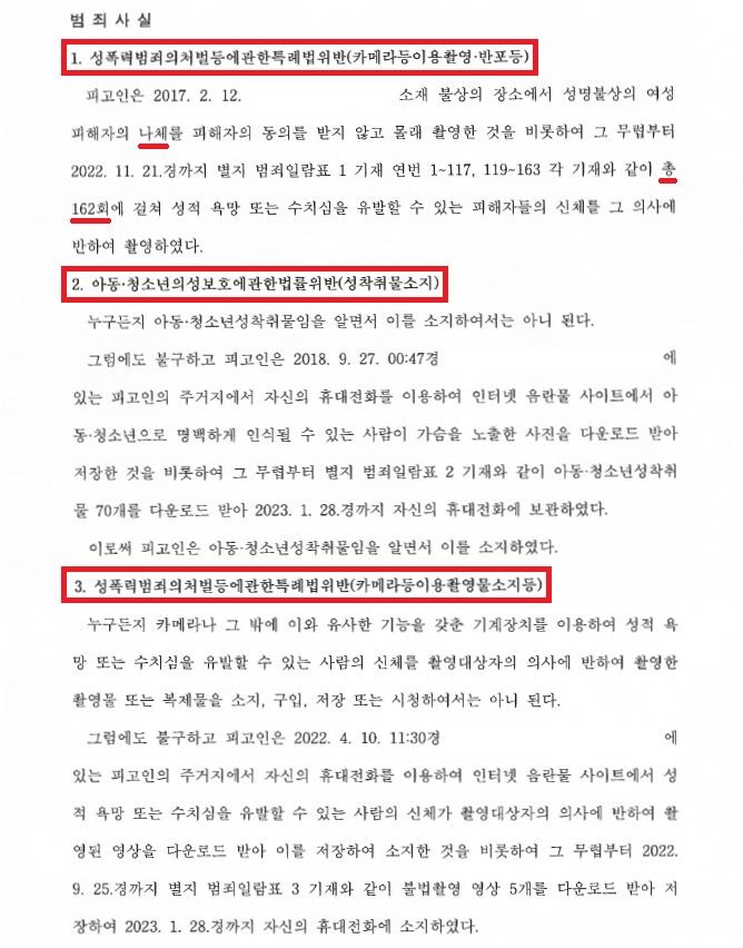 [카메라등이용촬영등] 참교육 유튜버, 현행범 체포, 여죄 발견 이미지 1