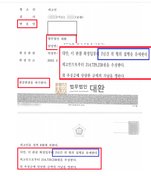 도박공간개설 항소심 집행유예 (6억->2억)추징금감액 방어성공! 이미지 1