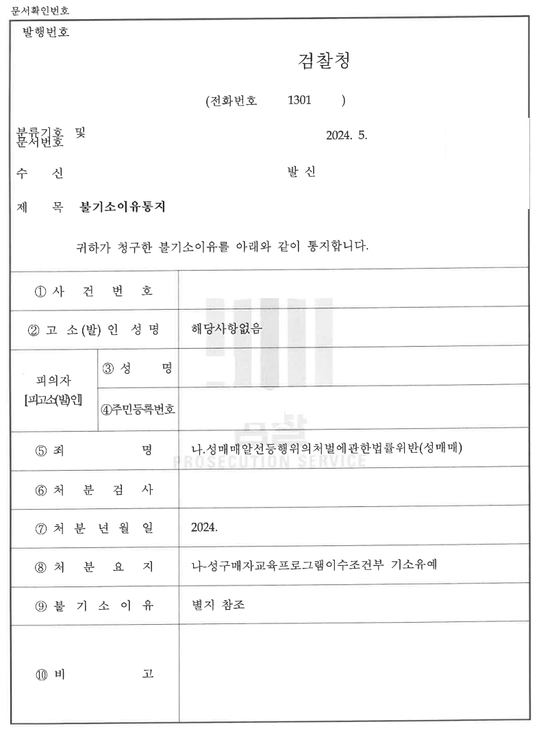 [성매매 현장단속] 교육조건부 기소유예 이미지 2