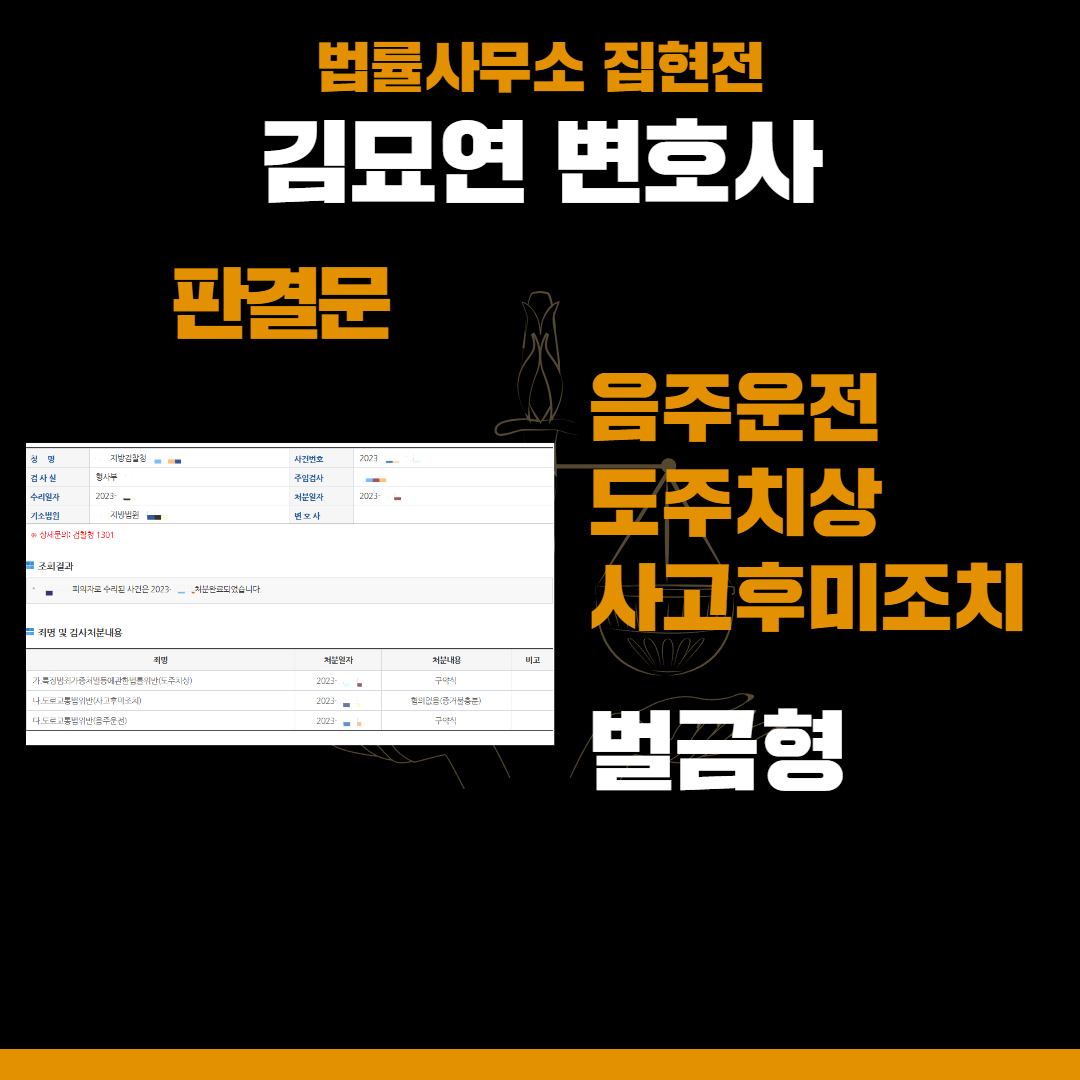 음주운전 뺑소니, 검찰에서 벌금형으로 방어한 성공사례 이미지 1