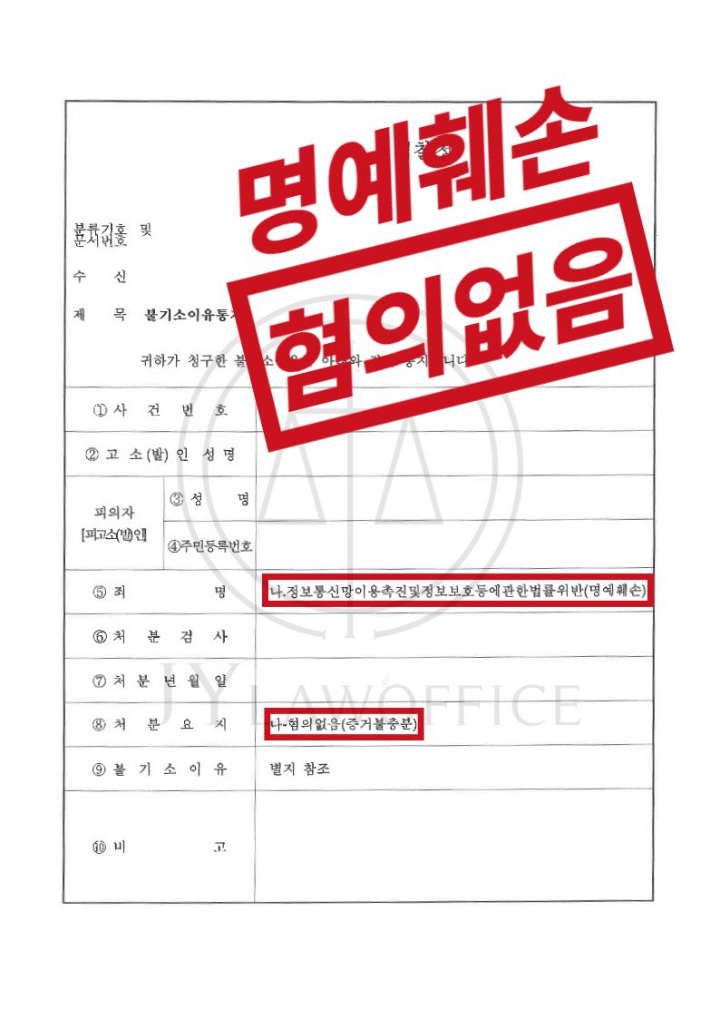 명예훼손, 공연성 없다면 '혐의없음' 이미지 1