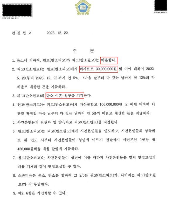 불륜 배우자 상대 이혼청구 위자료 3천, 재산분할 선방! 이미지 2