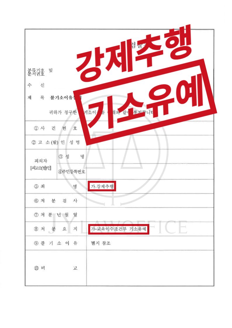 강제추행, 유죄 증거 있었으나 기소유예 이미지 1