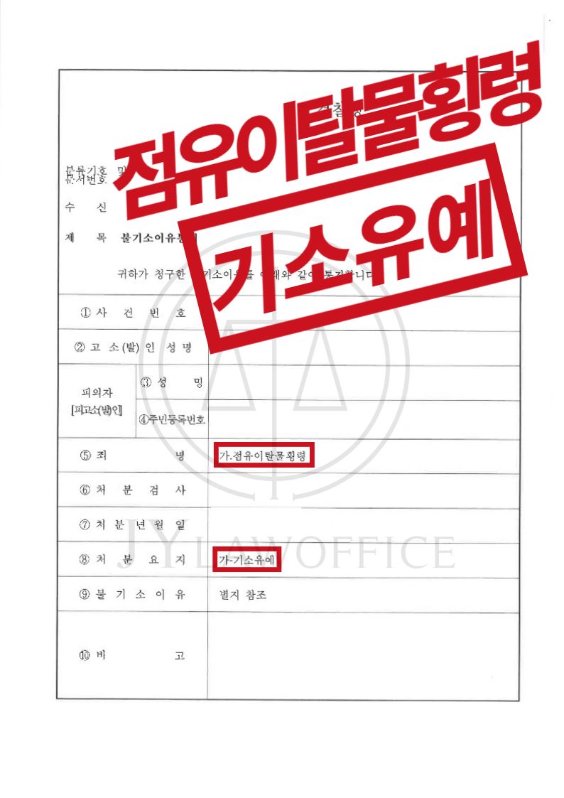 점유이탈물횡령죄, 기소유예 이미지 1