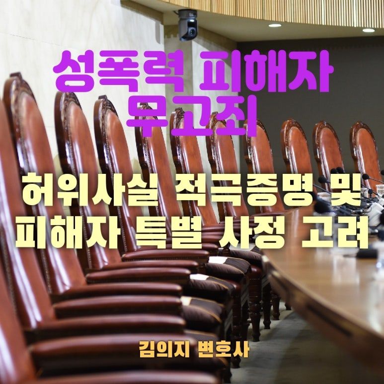 성폭행 피해자 무고: 허위사실 적극증명,피해자 특별한 사정 고려 이미지 1