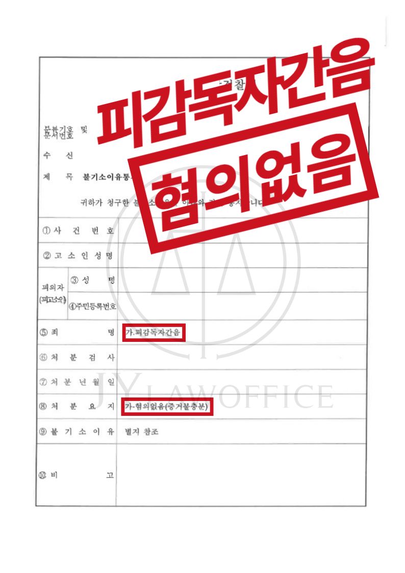 피감독자간음, 위력 행사 없으므로 혐의없음 이미지 1