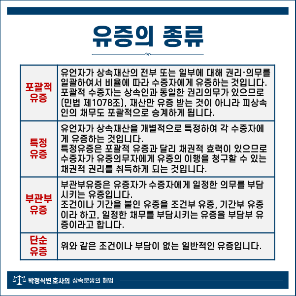 유증의 종류와 방법 이미지 1