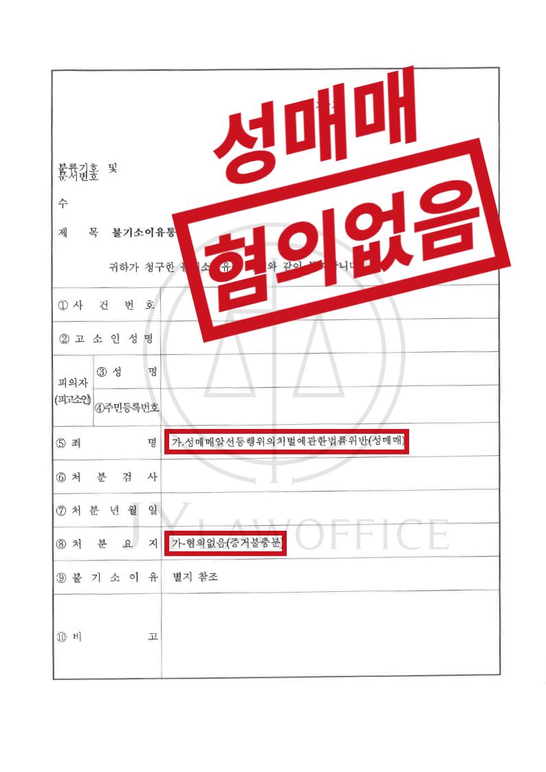 성매매, 억울함 피력! 최종 혐의없음 이미지 1